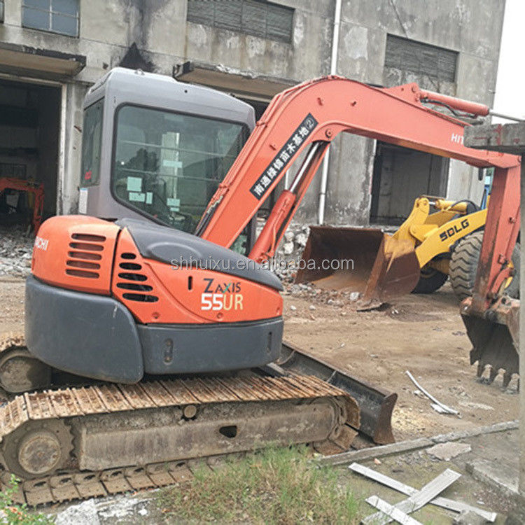 Hitachi in stock Used mini digger Japanese HITACHI 55 for sale/Second hand Small Crawler Excavator good condition HITACHI 55