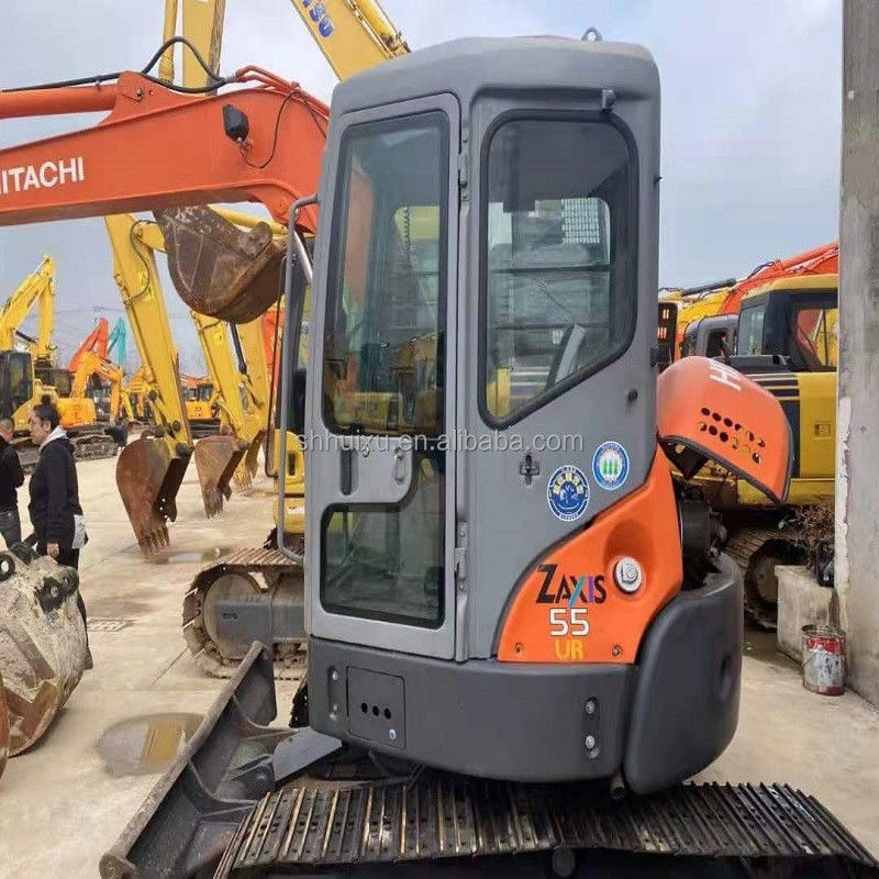 Hitachi in stock Cheap price used mini digger Japanese HITACHI 55/Second hand hydraulic Crawler Excavator good condition HITACHI 55