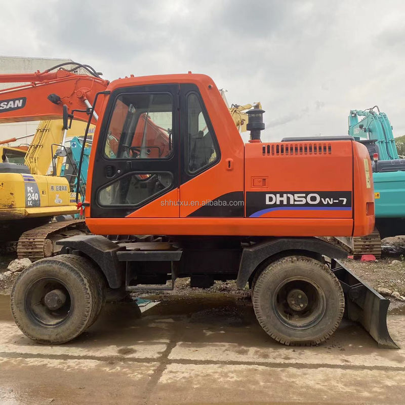 Doosan hot sale Hot Sale Secondhand Doosan DH150 W-7 Used Excavator in Good Condition Wheel excavator.