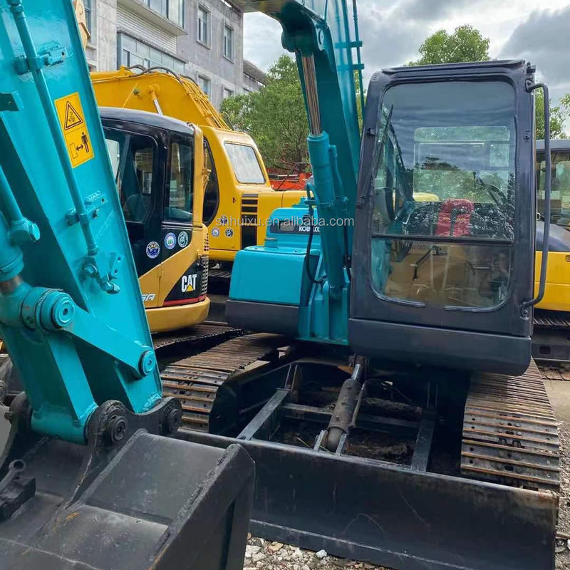 Micro mini excavator Kobelco 75 second hand small digger used machinery 7.5 ton excavadora usa China garden excavator