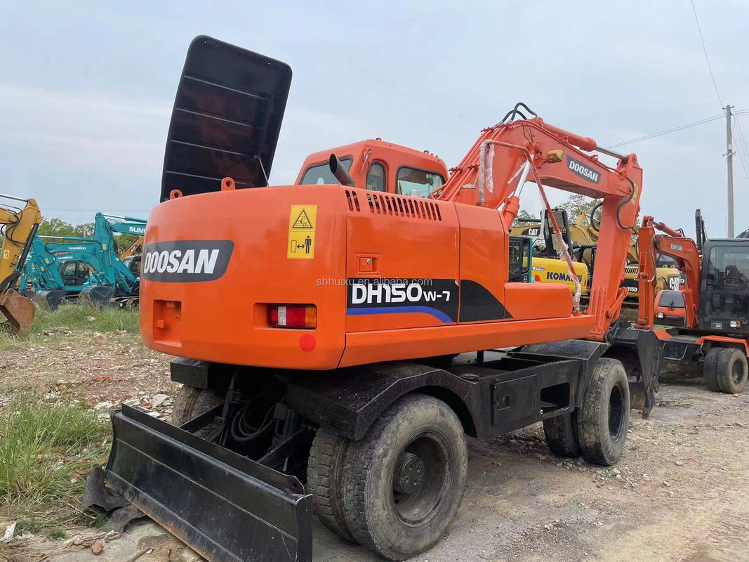 China wheeled excavator Doosan 150 second hand  excavator heavy machine large excavator