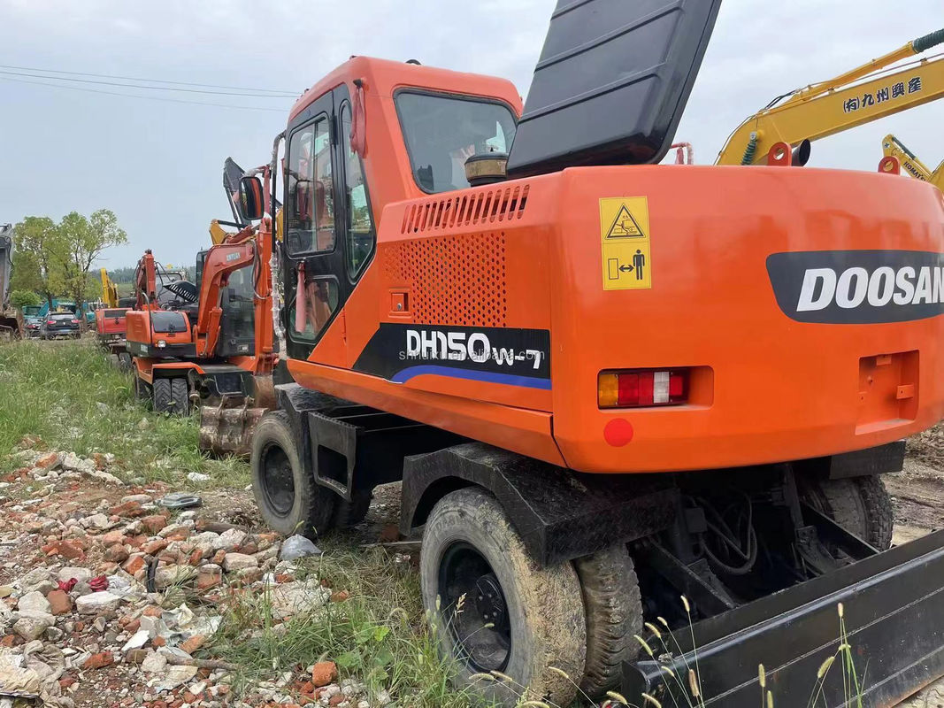 China wheeled excavator Doosan 150 second hand  excavator heavy machine large excavator