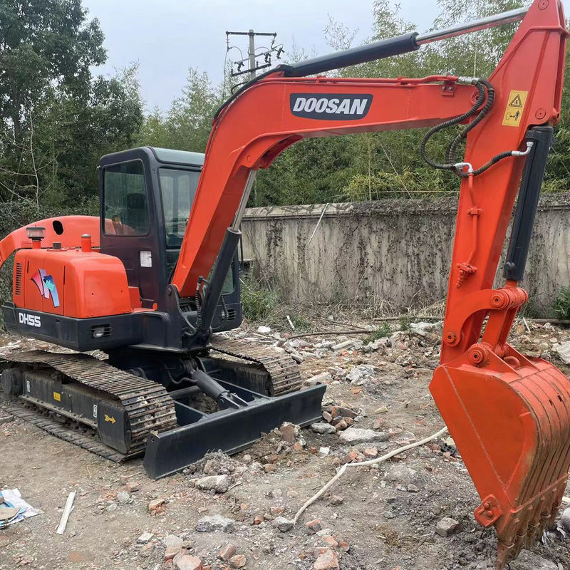 Mini crawler hydraulic excavator Doosan 55 small digger used machinery second hand compact excavator mini digger price