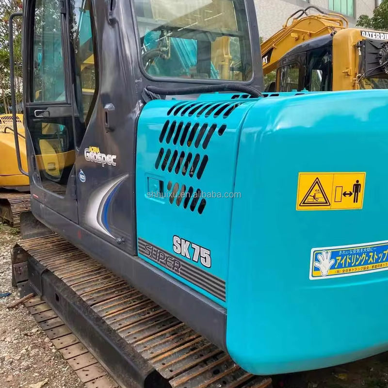 Blue Color Original Paint Used Kobelco 75 Excavator Second Hand 7.5 Ton