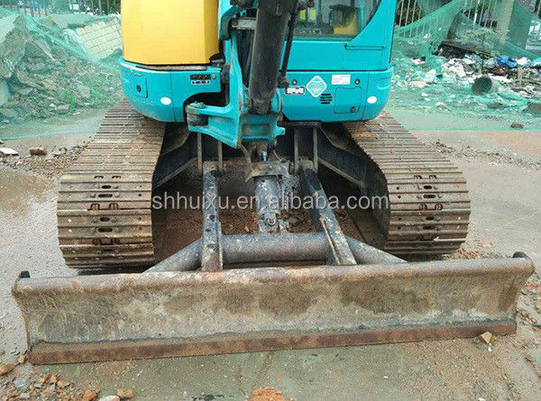 Japan quality used excavator Kubota 155 small 5.5 ton mini second hand crawler excavator with blade and breaker line