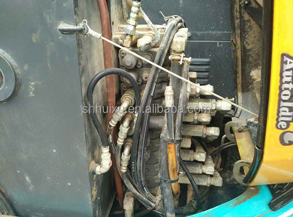 Japan quality used excavator Kubota 155 small 5.5 ton mini second hand crawler excavator with blade and breaker line