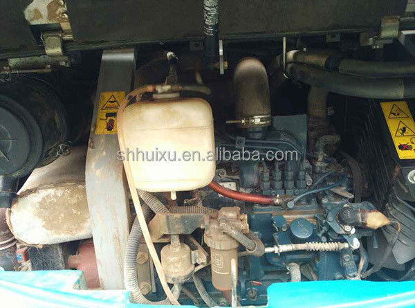 Japan quality used excavator Kubota 155 small 5.5 ton mini second hand crawler excavator with blade and breaker line