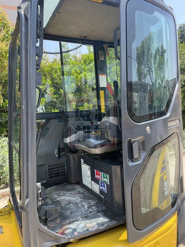 Used mini excavator Komatsu PC35 with cab small digger used machinery mini excavator used second hand digger for sale