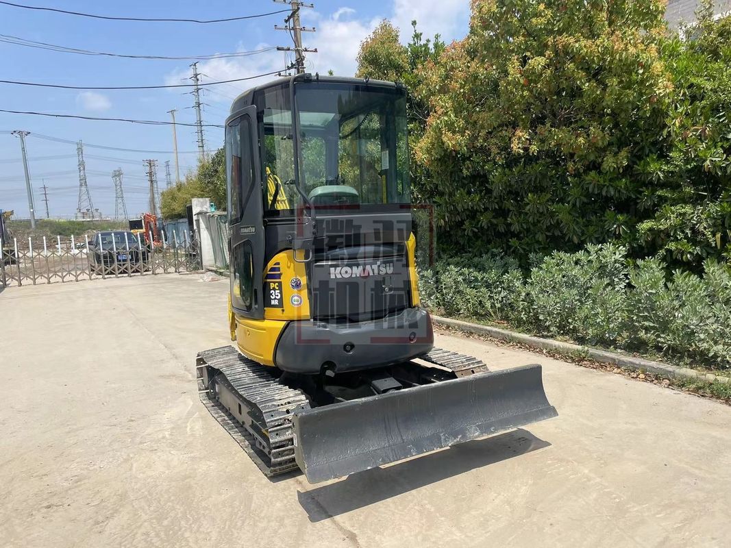 Used mini excavator Komatsu PC35 with cab small digger used machinery mini excavator used second hand digger for sale