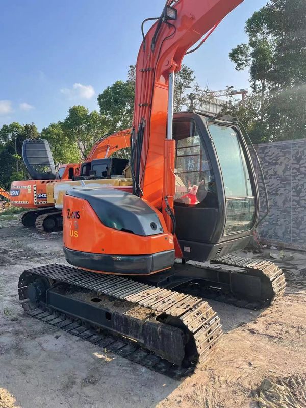 Excavator second hand Hitachi 75 digger small used machinery 7.5 tons hydraulic excav mini excav digger
