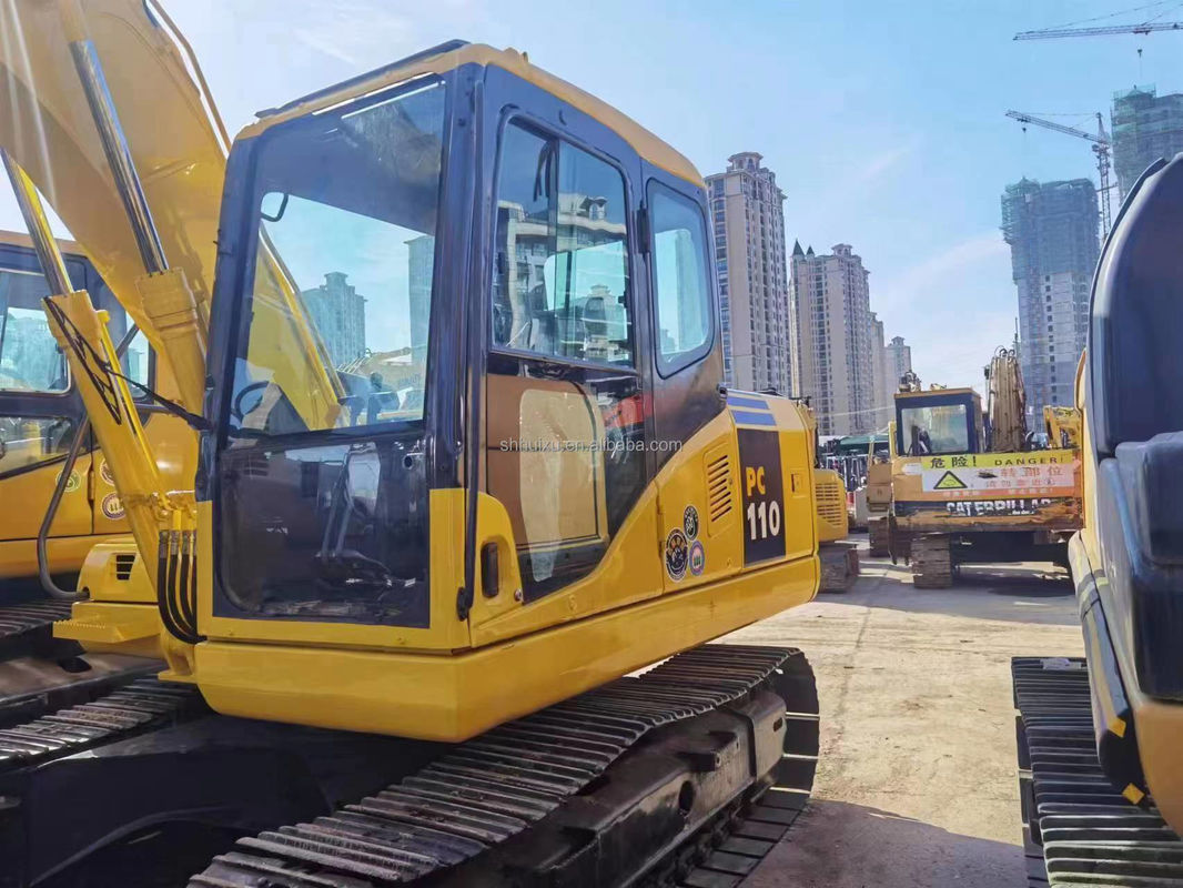 Hand used earth digger Komatsu PC110  used machinery hand used post hole diggers second hand diggers for sale