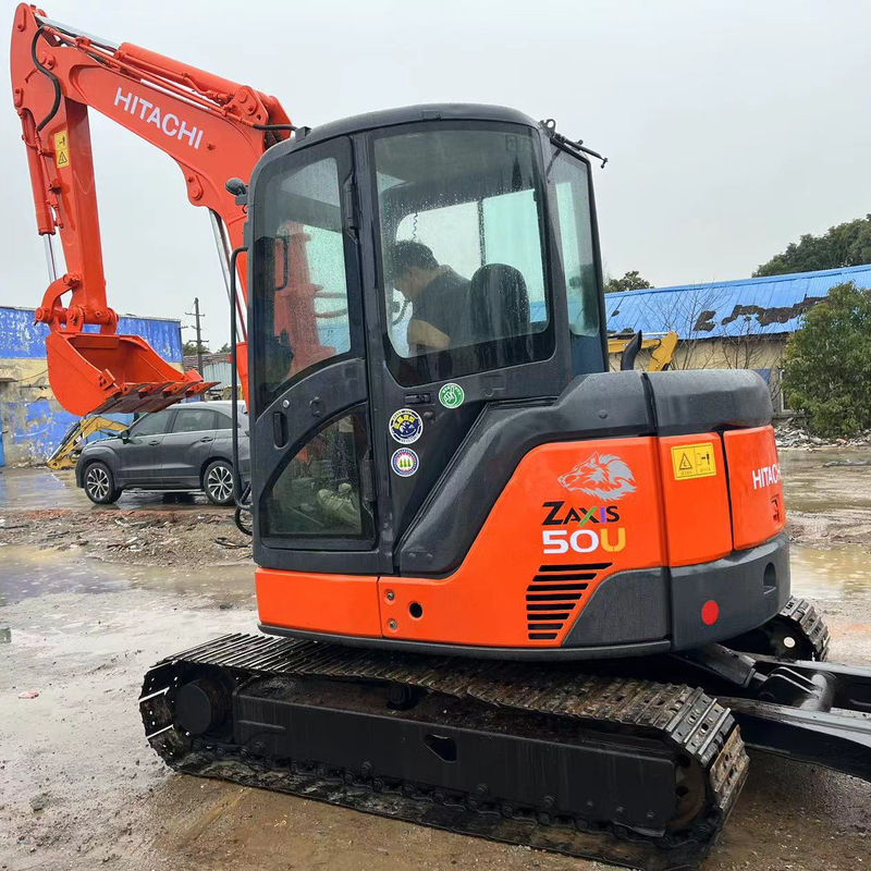 Used mini excavator Hitachi 50U digger small used machinery 5 tons second hand used rubber track mini excavators