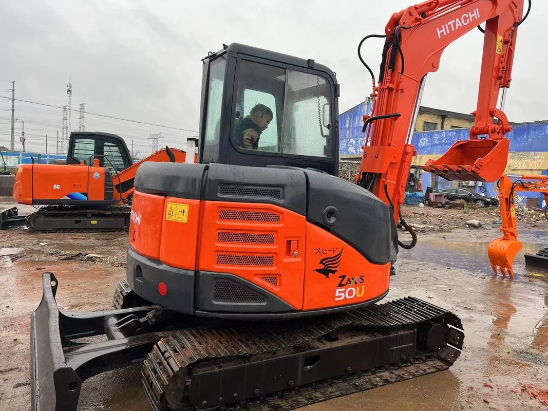 Used mini excavator Hitachi 50U digger small used machinery 5 tons second hand used rubber track mini excavators