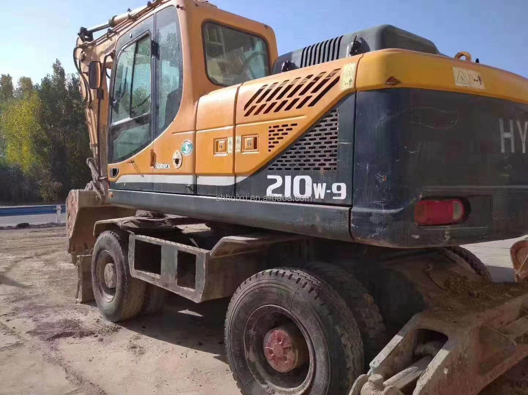 korea original 2014 Used hyundai r210w-9 wheel excavator/ tyre machine R210w-9 hyundai for sale