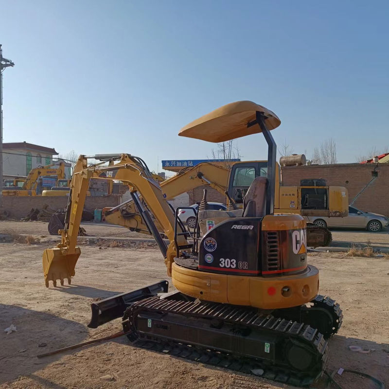 Used  mini excavator  CAT303 without driving cab hand earth digger China mini digger