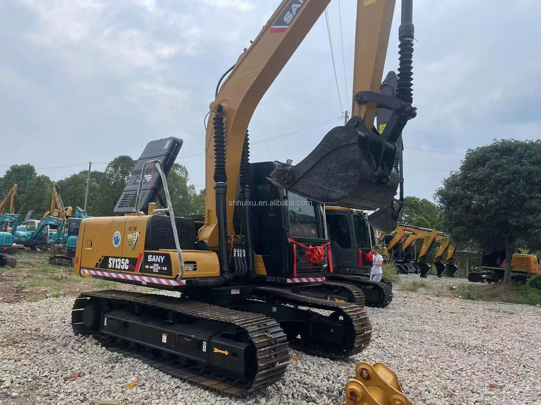 High Digging Power Original Engine Yellow Color Used Sany 135 13 Ton