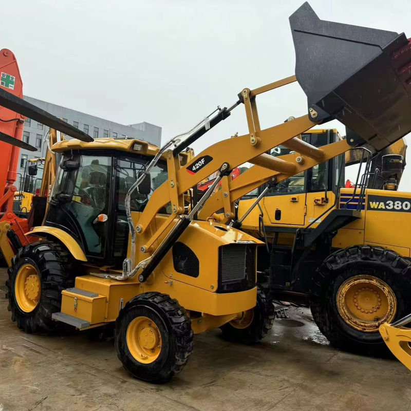 Used backhoe loader Caterpillar CAT420F backhoe loader cat 420f/ secondhand japan backhoes engine  in good condition