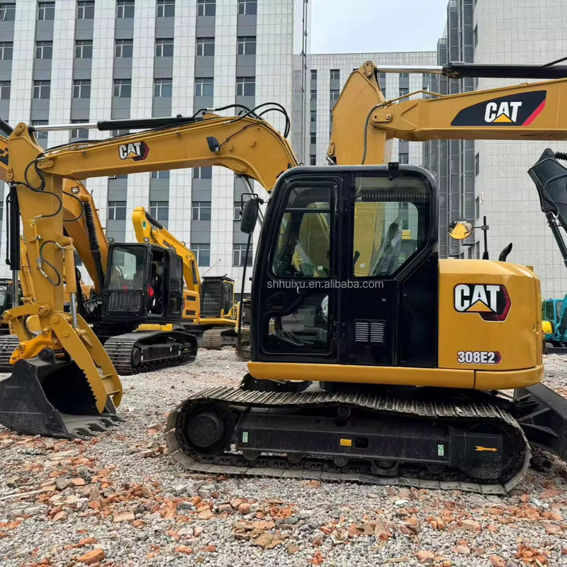yellow color high digging power used cat308e/second hand excavator cat308e on sale